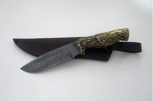 Нож "Пума" (лат. рукоять) - работа мастерской кузнеца Марушина А.И.